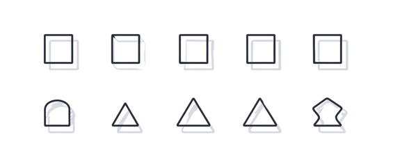icon sheet, simple shapes, Mat icons