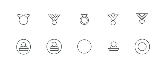icon sheet, simple shapes, Medal icons
