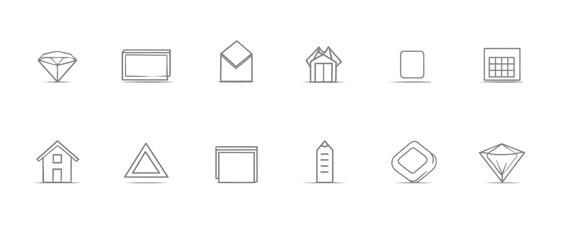 icon sheet, simple shapes, Sign icons