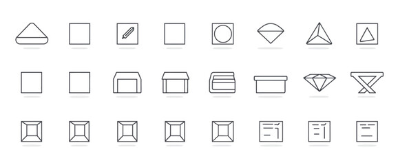 icon sheet, simple shapes, Table icons