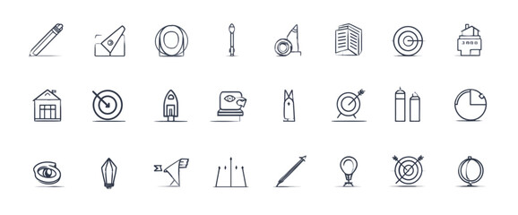 icon sheet, simple shapes, Target icons
