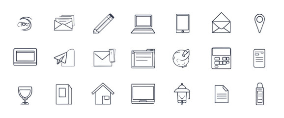 Fototapeta na wymiar icon sheet, simple shapes, Web icons