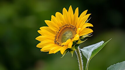 Fototapeta premium Vibrant Yellow Sunflower Blossom, Summer Bloom, Natural Beauty, Sunny Days