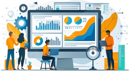 Digital marketing team conducting a detailed audit to improve SEO and content strategies aiming to achieve key performance indicators