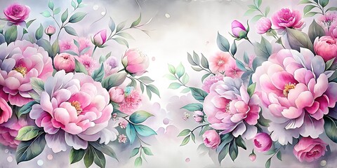 Fototapeta premium pink peony flower