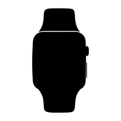 Minimalist Silhouette of a Smartwatch Displaying Technology and Modern Design Sensibilities