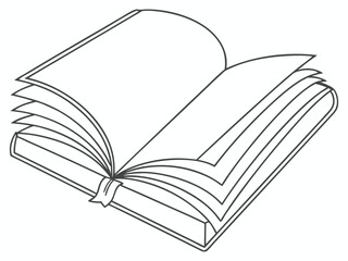 Sketch of an Open Book - Knowledge, Education, and Reading Icon