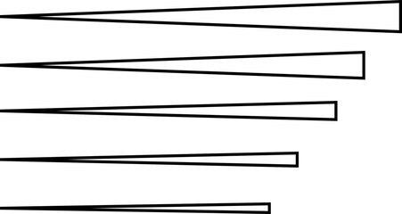 Speed lines icon of fast motion symbols. Comic and manga books speed lines vector isolated on transparent background Manga speed frame superhero action explosion elements for web or app