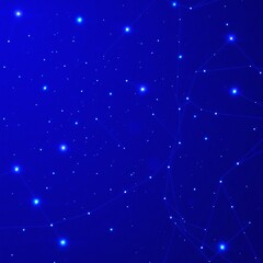 An abstract illustration of the vast starry sky, full of connected dots of light, suggesting connectivity and network 