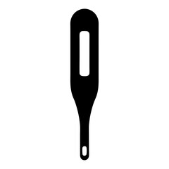 Simple black and white clinical digital thermometer for checking body temperature