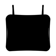 Sleeveless solid black top with shoulder straps for summer casual wear