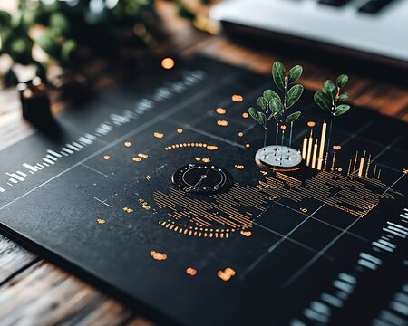 Data visualization with plants and charts