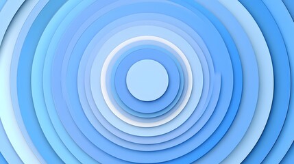 Abstract Blue Concentric Circles Ripple Pattern Background Design