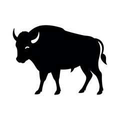 European Bison Wildlife Vector Illustration