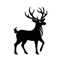 Red Deer Forest Animal Vector Art