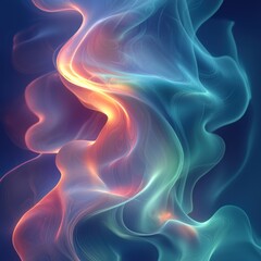 Obraz premium Abstract Glowing Smoke Design with Dynamic Lines and Flowing Shapes