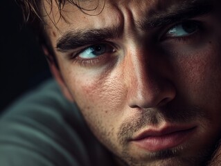 Obraz premium Young Man with Stubble