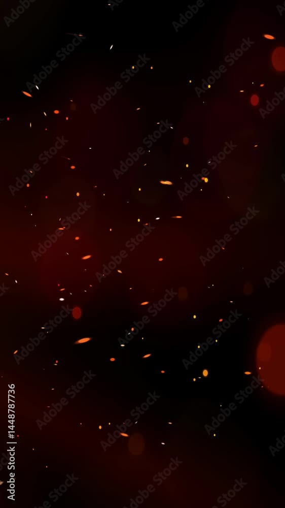 Poster Bright sparks illuminate the darkness, creating a captivating atmosphere filled with dynamic movements and shimmering light