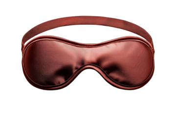 Red eye mask with a strap isolated