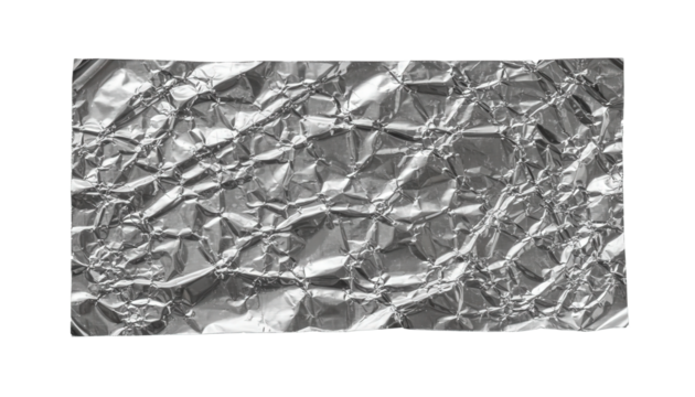 Crumpled Foil Texture High-Resolution White or Transparent PNG