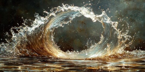 Dynamic water splash action nature serene fluid motion