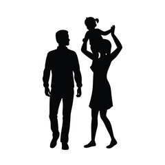 silhouette of a man and woman