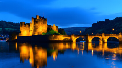 Midnight castle view a timeless charm