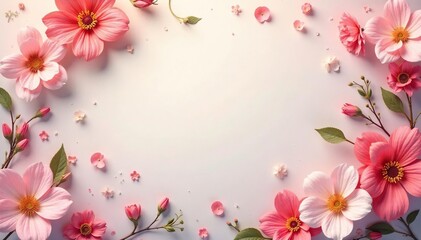 Subtle, overlapping floral motif on a soft background, repeat, leaf