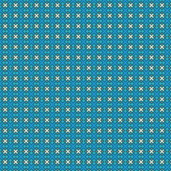 Geometric Pattern in Teal and White