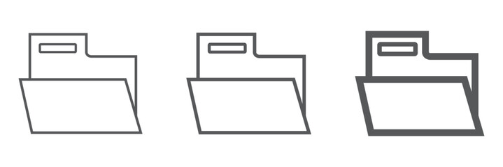 File folder icon simple vector symbol
