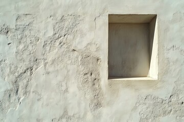 Neutral Plaster Wall with Soft Window Shadow and Organic Texture