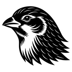 Sparrow head vector illustration