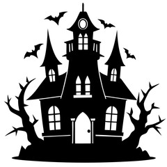 haunted house vector illustration