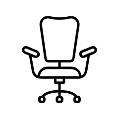 Modern Office Chair Outline Design, icon, vector