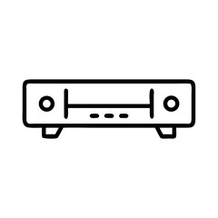 Obraz premium Media Console in Minimalist Style, icon, vector 