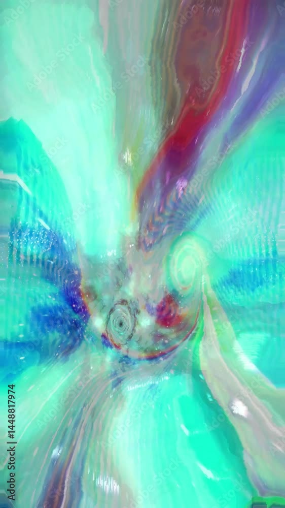 Poster Explore a captivating visual display of swirling colors and patterns that create an immersive cosmic experience filled with depth and movement
