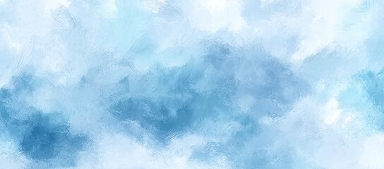 Fototapeta premium Abstract cerulean blue watercolor wash texture background wallpaper. Copy space, cold ice color art, contemporary artistic backdrop 