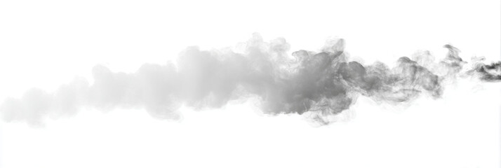White gray smoke vapor fumes swirls shapes transparent PNG, isolated background cutout. Misty effect,
