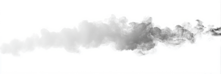 White gray smoke vapor fumes swirls shapes transparent PNG, isolated background cutout. Misty effect,
