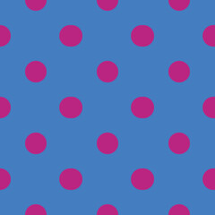 Magenta Polka Dots on Teal, Classic Spot Repeat Pattern, Bold Fuchsia Dot Design, Rich Teal with Pink Circles, Funky Teal, Magenta Spots Perfect for Fabric, Wrapping Paper, Wallpaper, and Digital Use