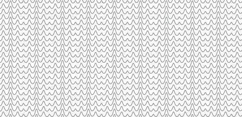 Abstract Repeating Wavy Line Texture. Wavy shapes line art seamless geometric patterns vector illustration.