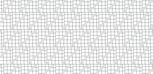 Seamless & minimal geometric black and white vector pattern design. Grayscale Geometric Grid Composition.