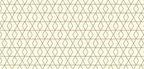 Elegant Geometric Diamond Grid Texture for Presentation. Jointfree geometric pattern with golden color line and shape.