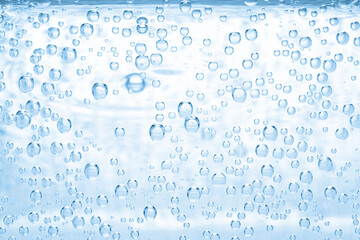 Soda water with bubbles as background, closeup