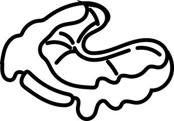 Retainer Tray Orthodontic Line Illustration