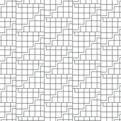 Seamless & minimal geometric black and white vector pattern design. Grayscale Geometric Grid Composition.