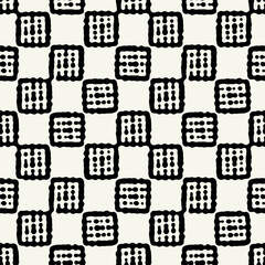 Vector seamless pattern. Modern stylish texture with smooth natural quadrilateral smooth elements. Repeating abstract tileable background. Organic quadrangle shapes. Trendy abstract surface design.