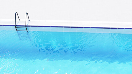 Obraz premium ULTRA HD. A swimming pool in a hotel. An aerial view of a swimming pool. Summer vacation holiday. 