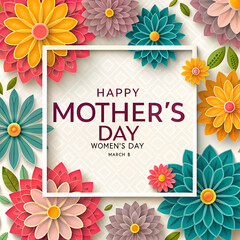 floral frame with flowers