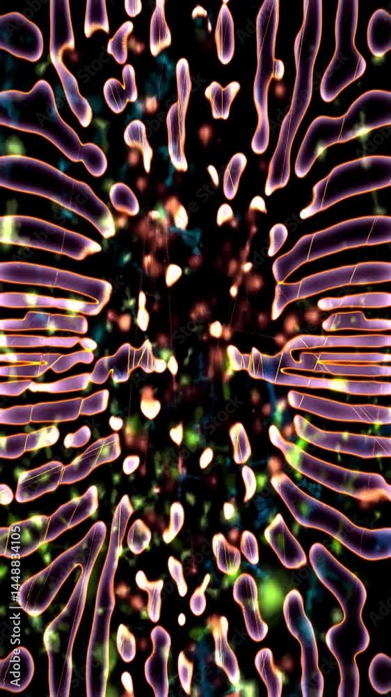 Poster Witness a mesmerizing display of vibrant colors and intricate shapes as they flow and change, creating a dynamic visual experience